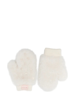 ROCKFISH x Susan Fang furry gloves - White