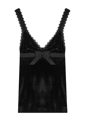 Ronny Kobo lace bow mini dress - Black