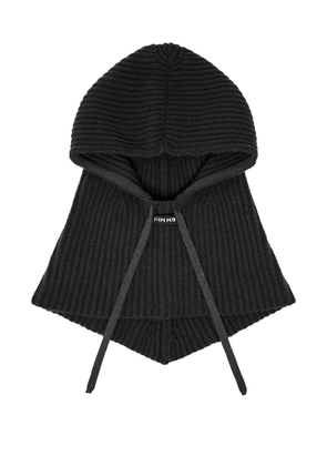 PINKO ribbed drawstring balaclava - Black