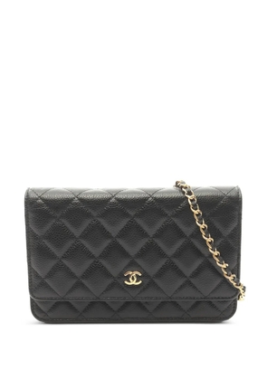 CHANEL Pre-Owned 2020s Matelasse chain caviar leather shoulder bag - Black