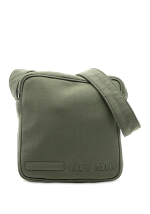 Miu Miu Pre-Owned 2000-2025 Jersey Logo crossbody bag - Green
