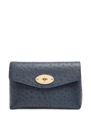 Mulberry Darley textured clasp clutch bag - Blue