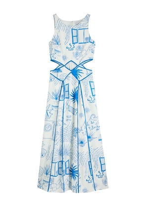 NEVER FULLY DRESSED Palma Elma midi dress - White