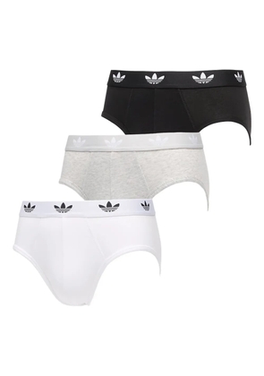 adidas logo-waistband briefs (set of three) - Black