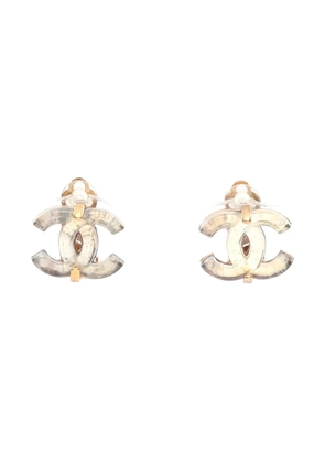 CHANEL Pre-Owned 1986-1988 Coco Mark clip-on earrings - Gold
