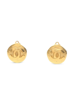 CHANEL Pre-Owned 1986-1988 Coco Mark earrings - Gold