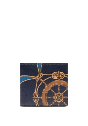 Bally graphic-print leather wallet - Blue