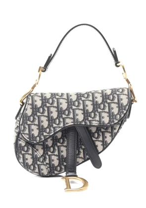 Christian Dior Pre-Owned 10s oblique jacquard saddle bag - Neutrals