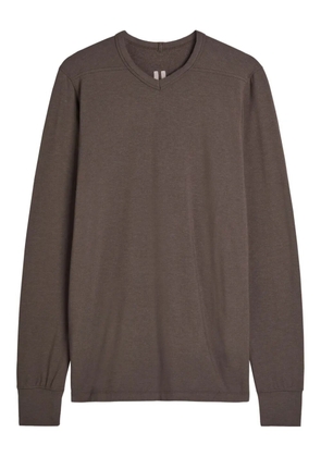 Rick Owens V-neck long-sleeve T-shirt - Brown