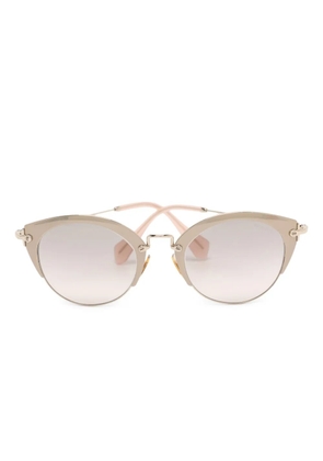 Miu Miu Pre-Owned round sunglasses - Gold