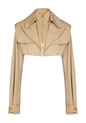 Balmain gabardine zip jacket - Neutrals