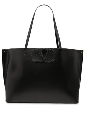 Valentino Garavani Pre-Owned 2018-2025 Leather Vlogo Fillme tote bag - Black