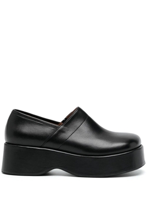 Rejina Pyo Lucie platform leather clogs - Black