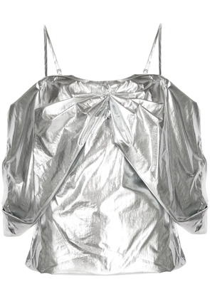 Rejina Pyo Lou off-shoulder metallic blouse - Silver