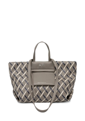 Armani Exchange top-handle tote bag - Grey