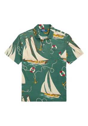Polo Ralph Lauren sailboat-print short-sleeve polo shirt - Green