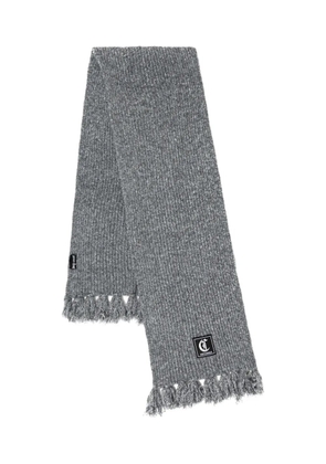 Just Cavalli logo-patch scarf - Grey