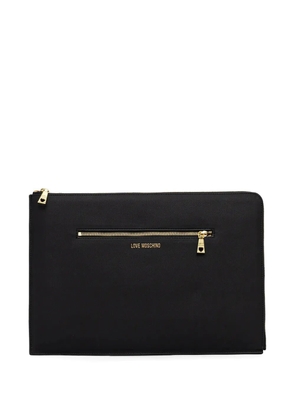 Love Moschino zip-fastening laptop case - Black
