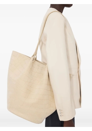 LouLou de Saison Rudy embossed-logo tote bag - Neutrals