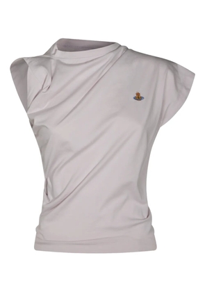 Vivienne Westwood draped orb-embellished T-shirt - Neutrals