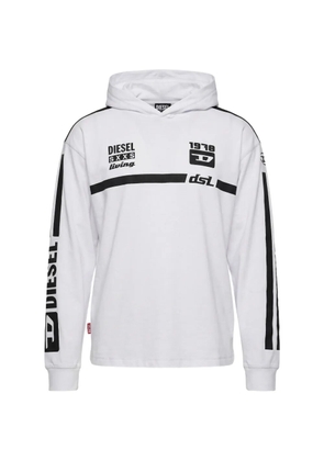 Diesel logo-print hoodie - White
