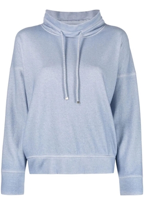 Colombo drawstring-neck long-sleeve sweatshirt - Blue