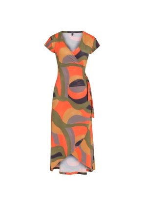 Lygia & Nanny wrap print dress - Orange
