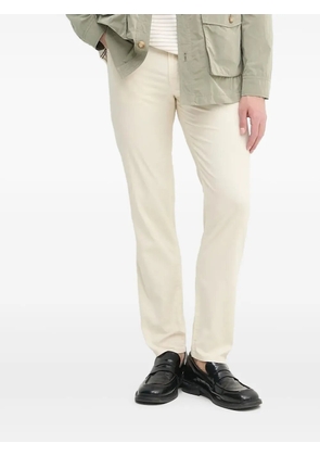 BOSS logo-patch straight-leg trousers - Neutrals