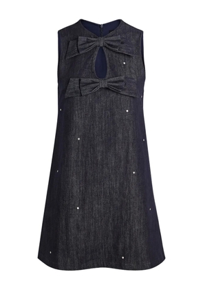 Sister Jane bow-embellished mini dress - Blue