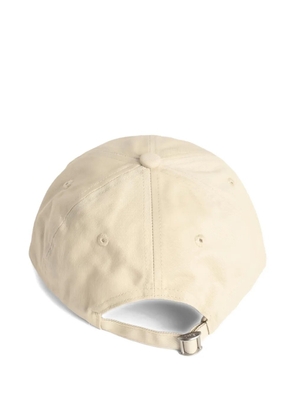 Drôle De Monsieur text-embroidered cap - Neutrals