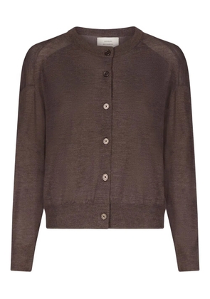 LouLou de Saison KITA buttoned ribbed cardigan - Brown