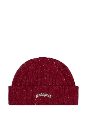 GODSPEED OG logo-emblem beanie hat - Red