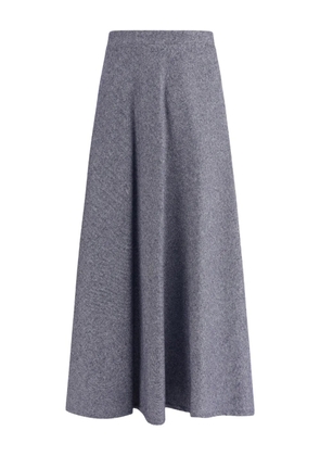 Sara Roka A-line denim midi skirt - Grey