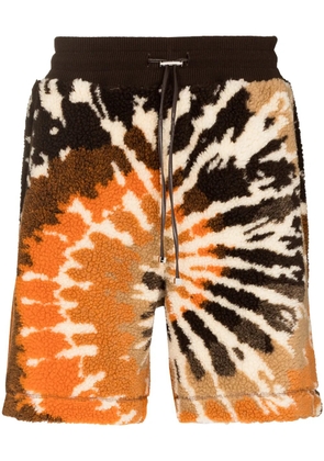 AMIRI tie-dye fleece shorts - Brown