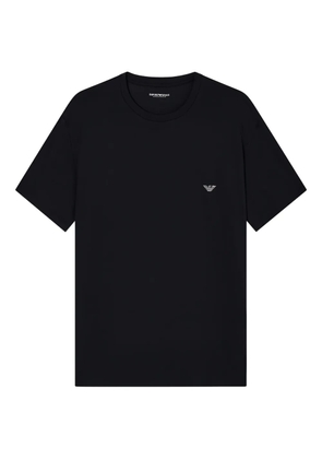 Ea7 Emporio Armani logo-embroidered T-shirt - Black