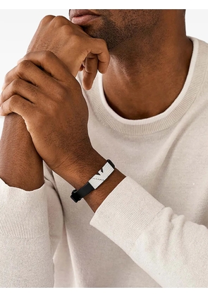 Emporio Armani logo-plaque bracelet - Black