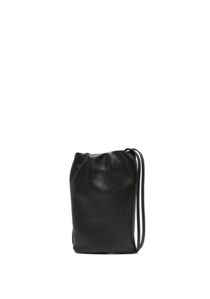 The Row leather messenger bag - Black