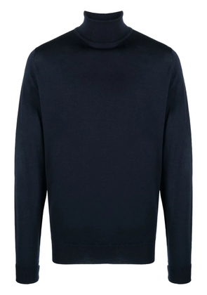 John Smedley roll-neck merino wool jumper - Blue
