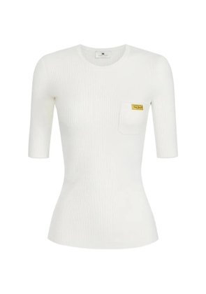 Elisabetta Franchi logo-detail top - White