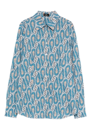 ETRO paisley collared shirt - Blue