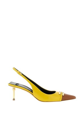 Elisabetta Franchi contrast toe metal detail pumps - Yellow