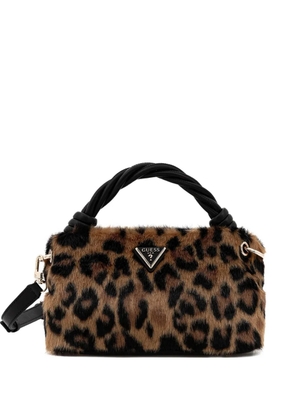 GUESS USA Shaida animal-print tote bag - Brown