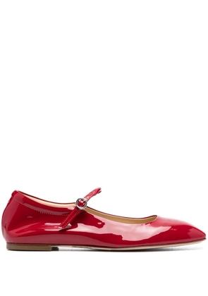 Aeyde Uma patent leather Mary Jane shoes - Red