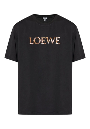 LOEWE logo-embroidered T-shirt - Black