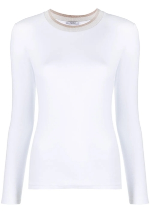Peserico round-neck long-sleeve jumper - White