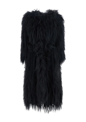 Numerootto Long Lavinia round-neck coat - Black