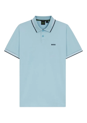 BOSS tipped-collar polo shirt - Blue