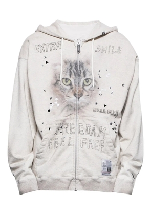 Maison MIHARA YASUHIRO embellished hoodie - White
