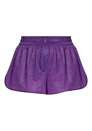 Oséree Lumière lurex shorts - Purple