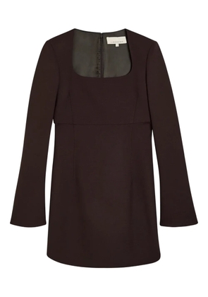 LIBEROWE Judy square-neck flared mini dress - Brown